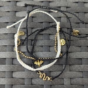 Pura Vida Set Of 3 Halloween Bracelets Bat Snake